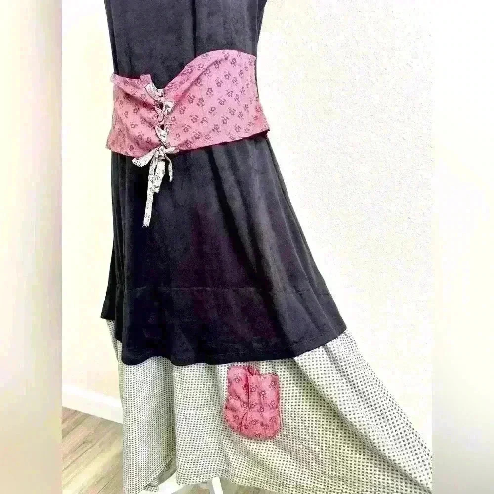 Ian Mosh Lace Up Corset Waist Prairie Dress Size 5 or US Size 6 - Picture 4 of 13
